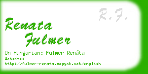 renata fulmer business card