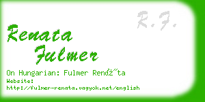 renata fulmer business card